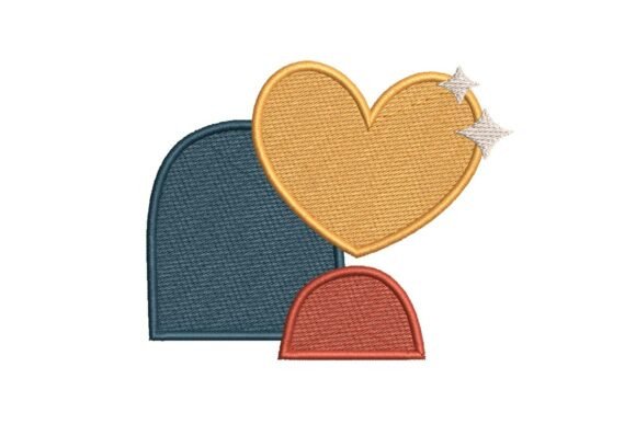 Review: Abstract Love Heart Geometric Embroidery Design