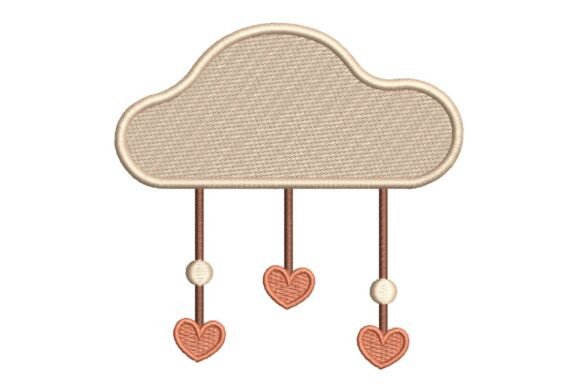 Review: Cute Cloud with Hanging Hearts Design