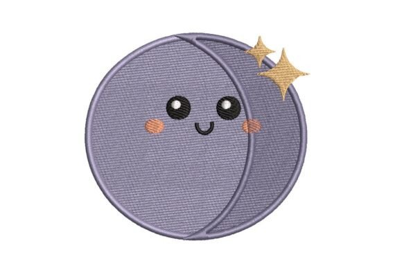 Review: Cute Sparkling Moon Embroidery Design