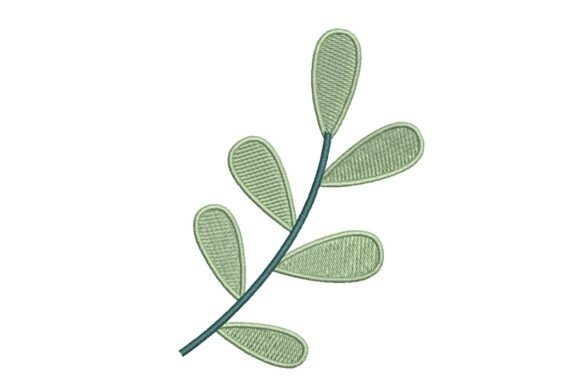 Review: Delicate Green Leaf Branch Embroidery Design