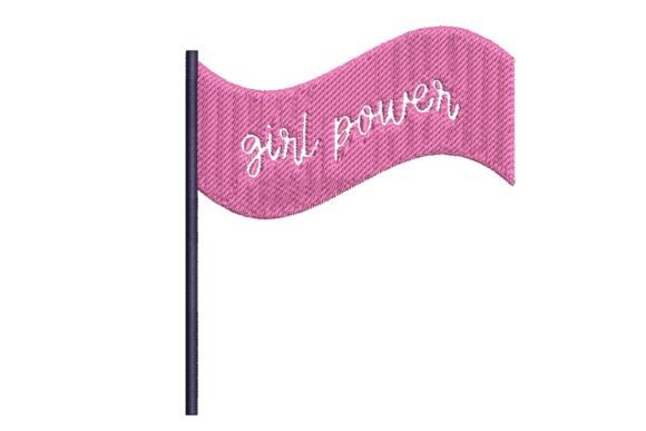 Review: Girl Power Pink Flag Embroidery Design