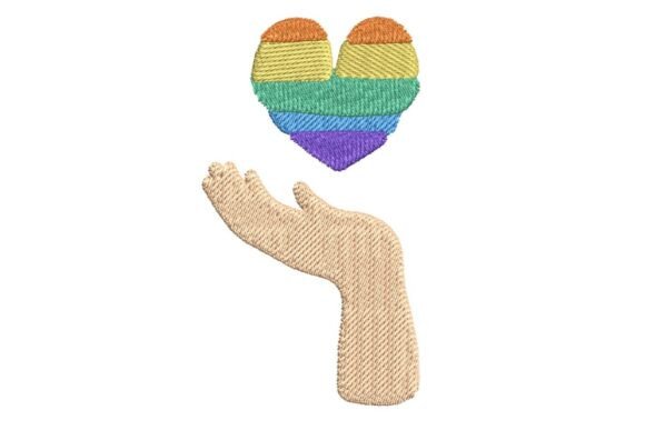 Review: Hand Offering Pride Rainbow Heart Design