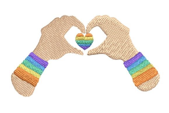 Review: Hands Making Pride Heart Gesture Design