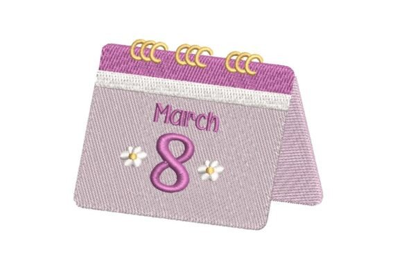 Review: March 8 Calendar with Flowers Embroidery Design