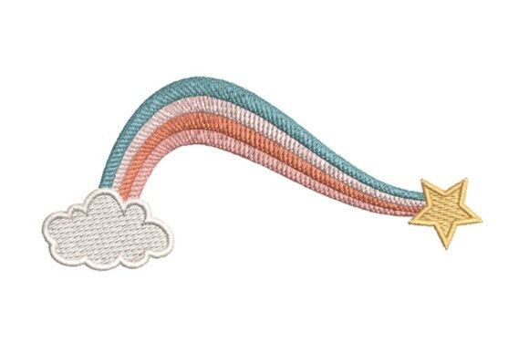 Review: Sparkling Pastel Rainbow with Star Embroidery Design