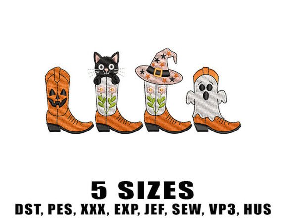 Review: Spooky Boots Halloween Embroidery Design