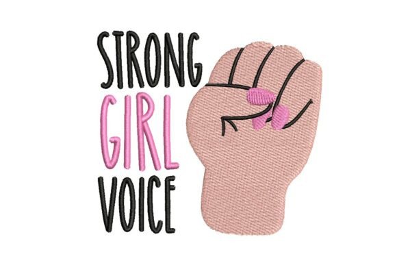 Review: Strong Girl Voice Fist Embroidery Design